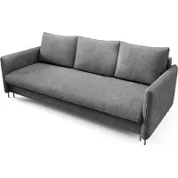 Bettso Gris Canapé rembourré Canapé-lit confortable BELIS BOUCLE avec fonction sommeil