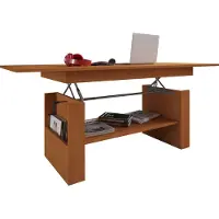 VCM Table basse en bois simple | Dimensions env. H. 52 x W. 115 x D. 58 cm | Table de séjour - Kobila réglable en hauteur extensible