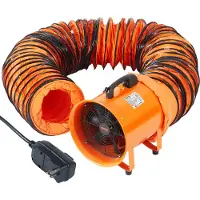 Vevor Ventilateur d'Extraction 592 W Extracteur d'Air Conduit Industriel 406,4 mm Tuyau Extraction 10 m Volume d'Air 8792 m3/h Ventilateur Évacuation 2 Engrenages pour Extraire Poussière Fumée Maison