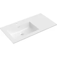 Mexen Otis lavabo à encastrer à gauche 91 x 46,5 cm, blanc brillant - 25189000L