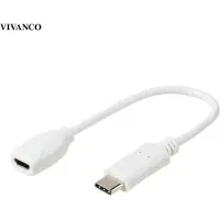 Vivanco ViVancoAdaptateur USB Type-C USB C micro USB Blanc