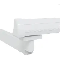 vidaXL Structure de parasol manuelle télescopique, blanche, 4 x 2 m