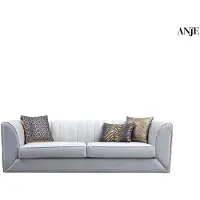 AEA Acier inoxydable blanc Meuble textile trois places Salon Canapé Meuble rembourré