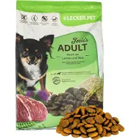 Lecker.Pet 4 kg de croquettes Josie's pour chien adulte, agneau et riz, aliment complet