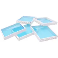 LEGO Fenêtre 1x6x5 Blanc et disques bleus transparents - NOUVEAU ! Quantité 5x