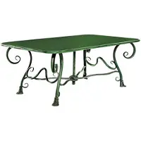 Casa Padrino Table de jardin en fer forgé - plusieurs coloris - 120 cm x 70 cm x H45 cm - Meuble de jardin de luxe