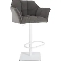 CLP Tabouret de bar moderne en acier inoxydable avec réglage en hauteur, capacité de charge de 240 kg