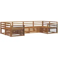 vidaXL Ensemble de canapés 6 pièces en bois massif naturel d'acacia