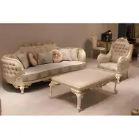 AEA -Canapé 3 places élégant et alon Fauteuil Meuble noble Nouveau