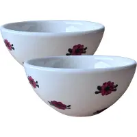 Really Nice Things Bols en céramique - Set 2 - Blumen | Really Nice Things | 16 x 16 x 7 cm | Multicolore