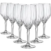 Bormioli Rocco 6x Klar 380ml Florian Verres à Vin Blanc - Petit Verre Rouge Rosé Longue Tige Cocktail Set Cadeau - de Rocco