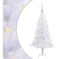 Syfax Sapin de Noël artificiel avec 150 LED Blanc 120 cm PVC et Acier