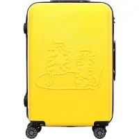BiggDesign Cats Cabin Suitcase - Small Hardshell Luggage with Spinner Wheels - 4 Wheels, TSA Lock, 40L - Yellow