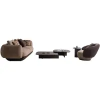 AEA Designer Wohnzimmer Sofas Stilvoller Relaxsessel 4-Sitzer 2x Tische