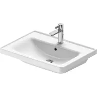 Duravit Lavabo pour meuble D-NEO m ÜL m HLB 1 trou pour robinet 650x480mm blanc (480 mm, 650 mm)