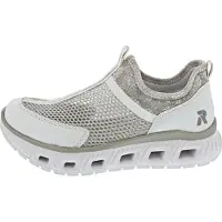Rieker Chaussures pour femmes, chaussures basses, mocassins, couleur blanche, style décontracté