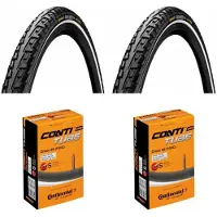 Continental Paires de pneus Conti RIDE TOUR à tringle rigide 32-622 (28x1 1/4x1 3/4) + 2...
