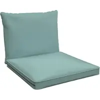 Pokar Coussin de salon Coussin d'assise, Couleur:Bleu, Taille:Lot de 2 (60x60 + 60x40)