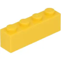 LEGO 250 pièces pierres 1x4, jaune