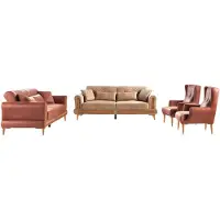 AEA Luxus US Western Sofagarnitur Couch Loft Möbel 3+1 Sitzer Sofa Sessel 2-tlg.