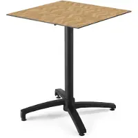 Oviala Table de terrasse 70 cm inclinable stratifié bois chevron - Opéra