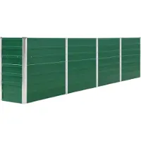 Prolenta Maison Exclusive - Jardinière surélevée, 320 x 40 x 77 cm, acier galvanisé, vert