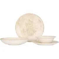 Bonna Set de vaisselle (Medium) - Nacrous - 24 pièces - 6 personnes - Porcelaine