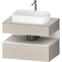 Duravit Collection One Meuble sous-vasque sur console, 1 tiroir, découpe au centre, 800x550x600mm, niche blanc supermat, QA4730084910000