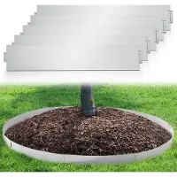 HENGDA Bordure de gazon Métal 100 x 18 cm 15m Bordure de plate-bande Bordure de tonte Galvanisé Limitation de chemin Bordure de plate-bande Palisade Argent