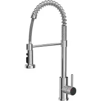 Quadron Robinet de cuisine Mitigeur 360°, ALICE SteelQ, Couleur : Chrome, Hauteur : 52,5 cm, Robinet de cuisine en inox, Robinet pour la cuisine