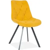 Feldmann-Wohnen Ensemble de 2 chaises de salle à manger et de cuisine Valente, couleur curry