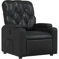 vidaXL Fauteuil relax noir similicuir