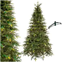 Springos Premium Sapin de Noël artificiel 220 cm | Sapin de Noël épicéa avec des branches denses | Arbre de Noël réaliste, y compris stands métalliques solides