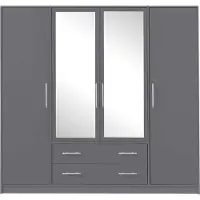 Feldmann-Wohnen Ensemble d'armoires Système d'armoires Smart, couleur anthracite, finition au choix