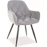 Feldmann-Wohnen Ensemble de 2 chaises de salle à manger et de cuisine, couleur cerisier gris