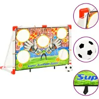 Syfax Ensemble de buts de football enfant avec panneau 120x51x77,5 cm