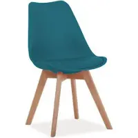 Feldmann-Wohnen Lot de 4 chaises de salle à manger et de cuisine Kris, turquoise