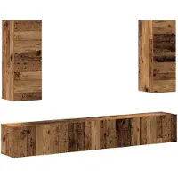 Prolenta Maison Exclusive - Ensemble de meuble TV mural 4 pcs vieux bois bois d'ingénierie