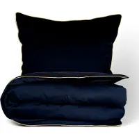 MULTITEX Parure de lit, satin, unie, de haute qualité, 160x200, noire