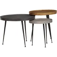 Prolenta Maison Exclusive - Lot de 3 tables basses en bois aggloméré multicolore