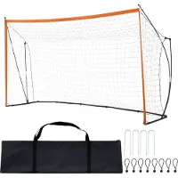 StarTech.com 3,66x1,83m But de foot portable Soccertor - Filet de foot pour l'arrière-cour - Couleur orange