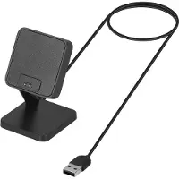 Kwmobile Chargeur USB compatible avec Xiaomi Mi Band 8 Pro - Câble USB Charger Stand - Station de charge pour montre intelligente - Docking Station - Câble de charge avec
