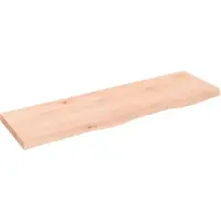 Syfax Comptoir de salle de bain 100x30x(2-4)cm bois massif non traité