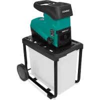 Vonroc Broyeur de végétaux 2800W – Moteur silencieux | Bac de récupération de 60L incl.