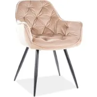 Feldmann-Wohnen Lot de 4 chaises de salle à manger et de cuisine, couleur cerisier beige