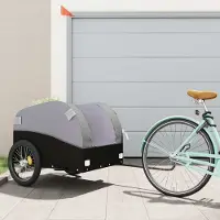 Prolenta Maison Exclusive - Remorque pour vélo, noire et grise, 45 kg, en fer