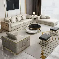 Xl Moebel Gmbh Big XXL Luxus Sofa Couch Polster Sitz Leder Garnitur 4+1 Sitzer Couchen Sofas