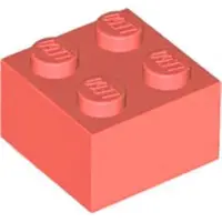 LEGO 2x2 Stein 3003 - 100 Stück Coral