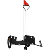 Syfax Remorque de vélo noir tissu oxford et fer