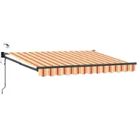 vidaXL Auvent électrique rétractable , multicolore, 2,5 x 2 m